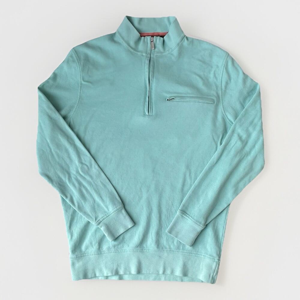 Bobby Jones Pima Cotton Golf Quarter-Zip Pullover Men's Size Medium Green